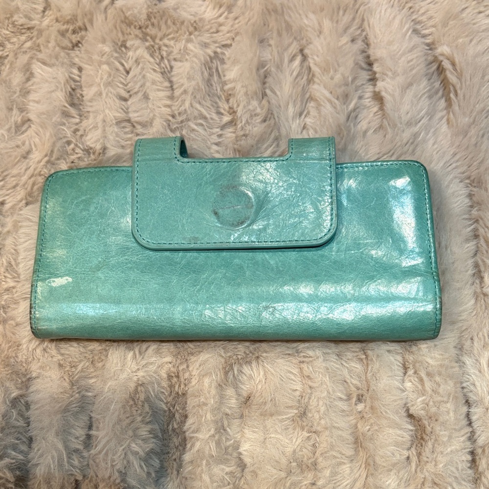HOBO Turquoise Leather Wallet